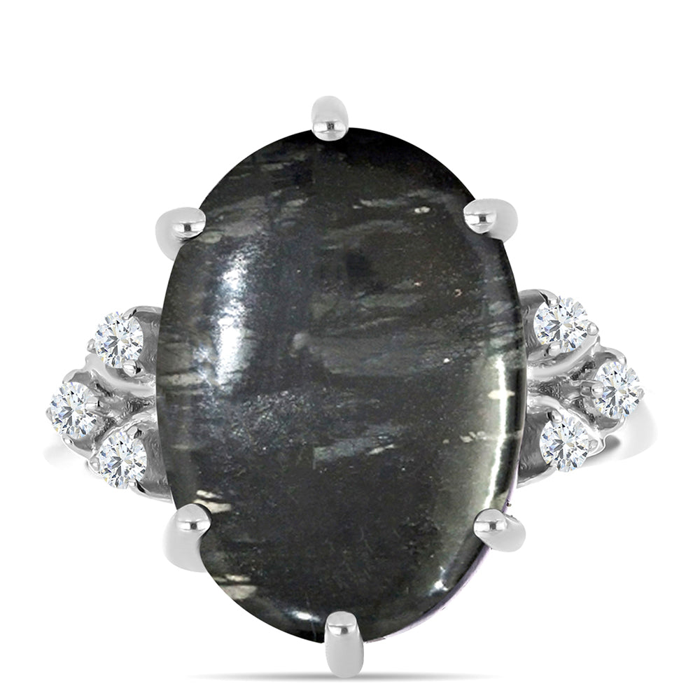 Silberring mit Picasso Jaspis und weißem Topas 1 