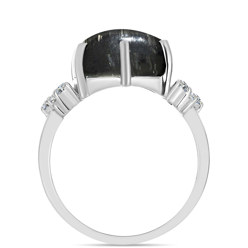 Silberring mit Picasso Jaspis und weißem Topas 2 