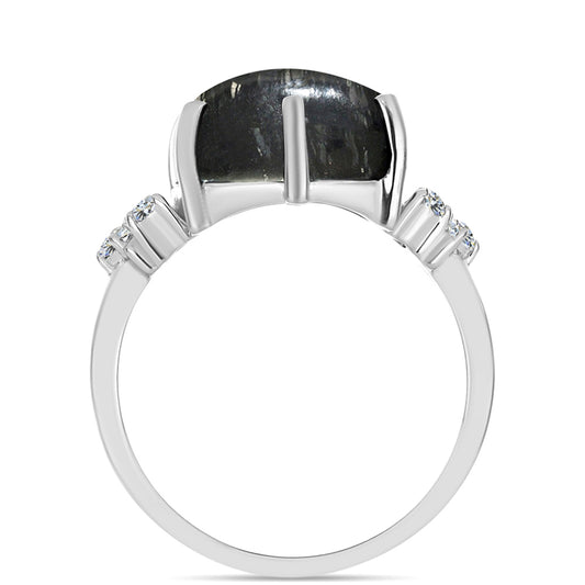 Silberring mit Picasso Jaspis und weißem Topas