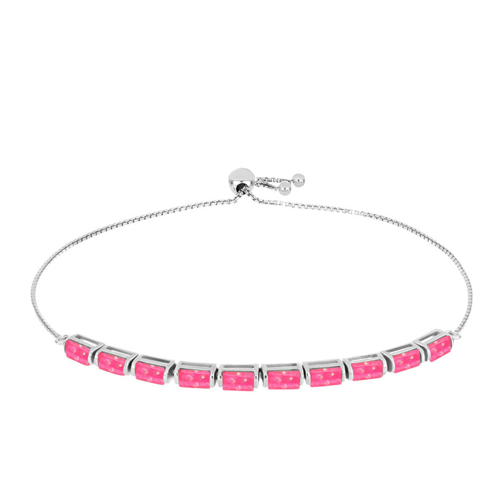 Silberarmband mit rosa Opal aus Lega Dembi 1 