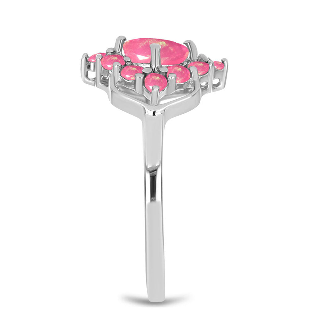 Silberring mit rosa Opal aus Lega Dembi 4 