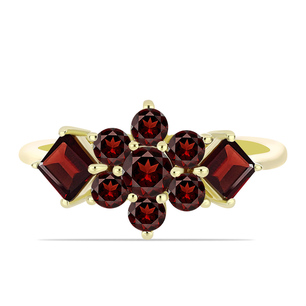 Goldplattierter Silberring mit Barton Granat