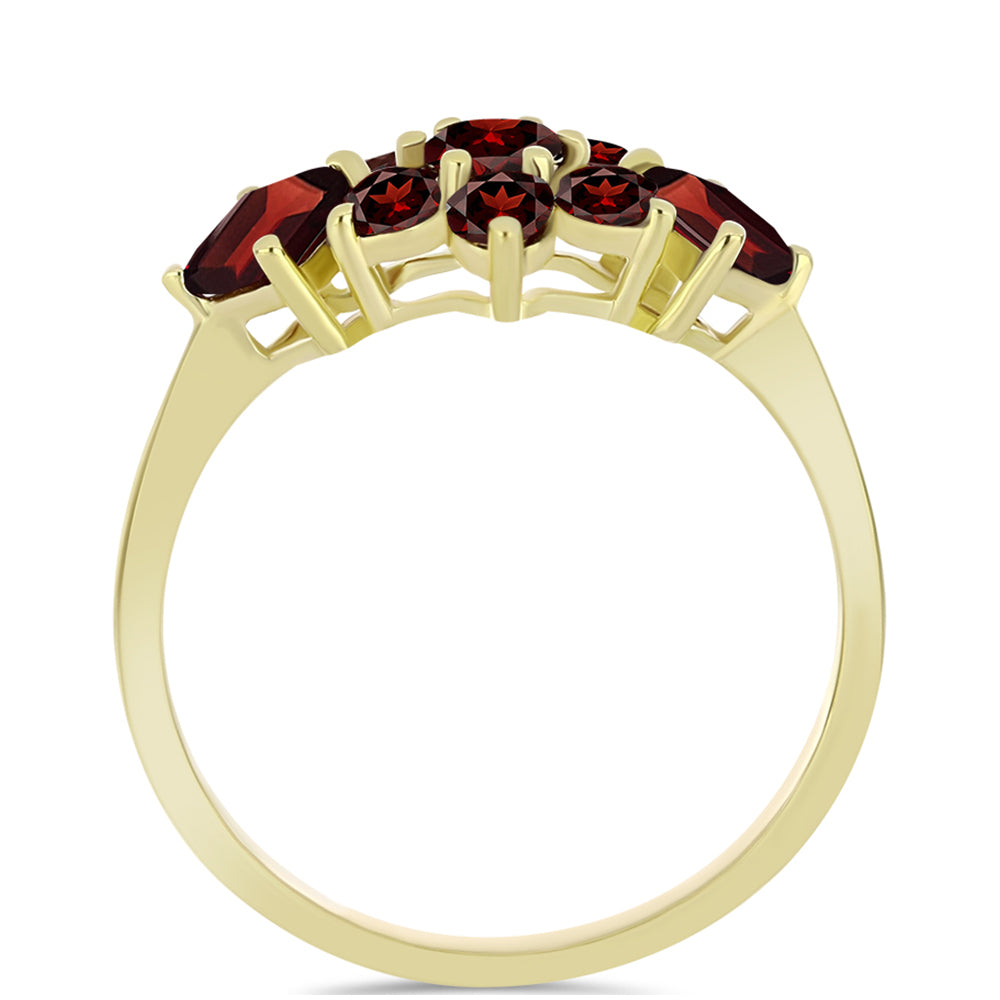 Goldplattierter Silberring mit Barton Granat