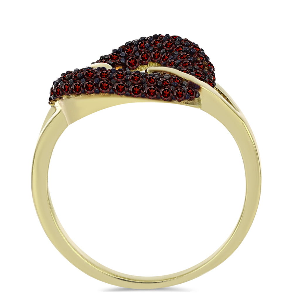 Goldplattierter Silberring mit Barton Granat