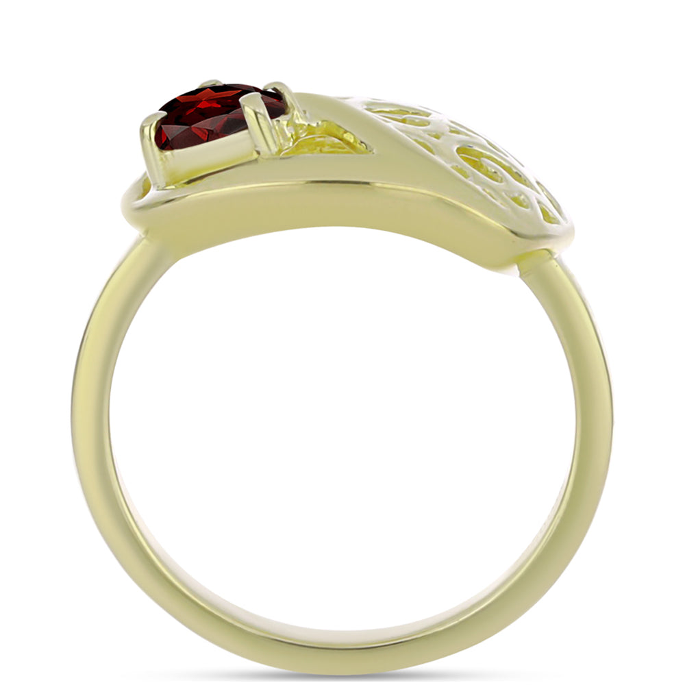 Goldplattierter Silberring mit Barton Granat