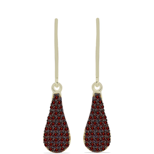 Goldplattierte Silberohrringe mit Barton Granat