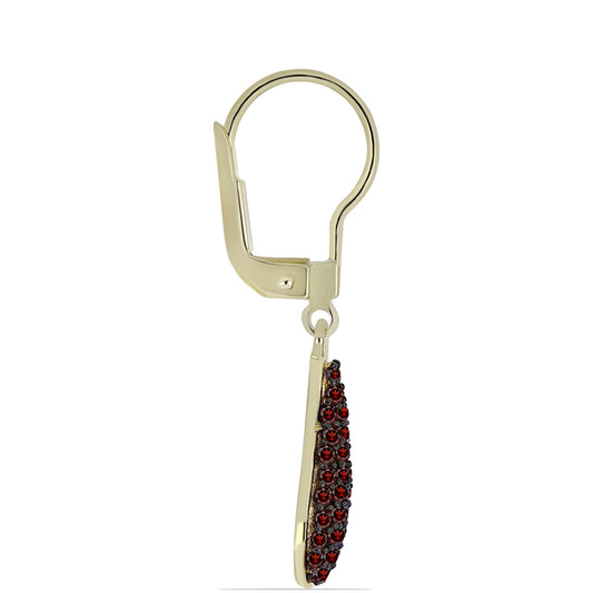 Goldplattierte Silberohrringe mit Barton Granat