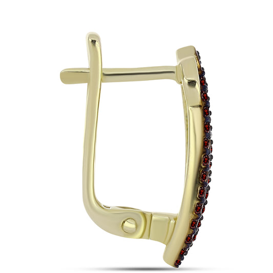 Goldplattierte Silberohrringe mit Barton Granat