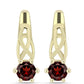 Goldplattierte Silberohrringe mit Barton Granat