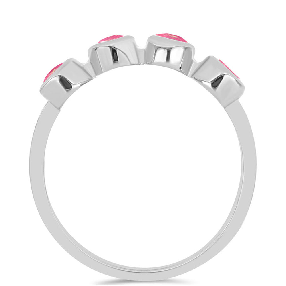 Silberring mit rosa Opal aus Lega Dembi 2 