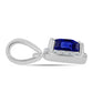 Silberanhänger mit australischem blauem Saphir und weißem Topas