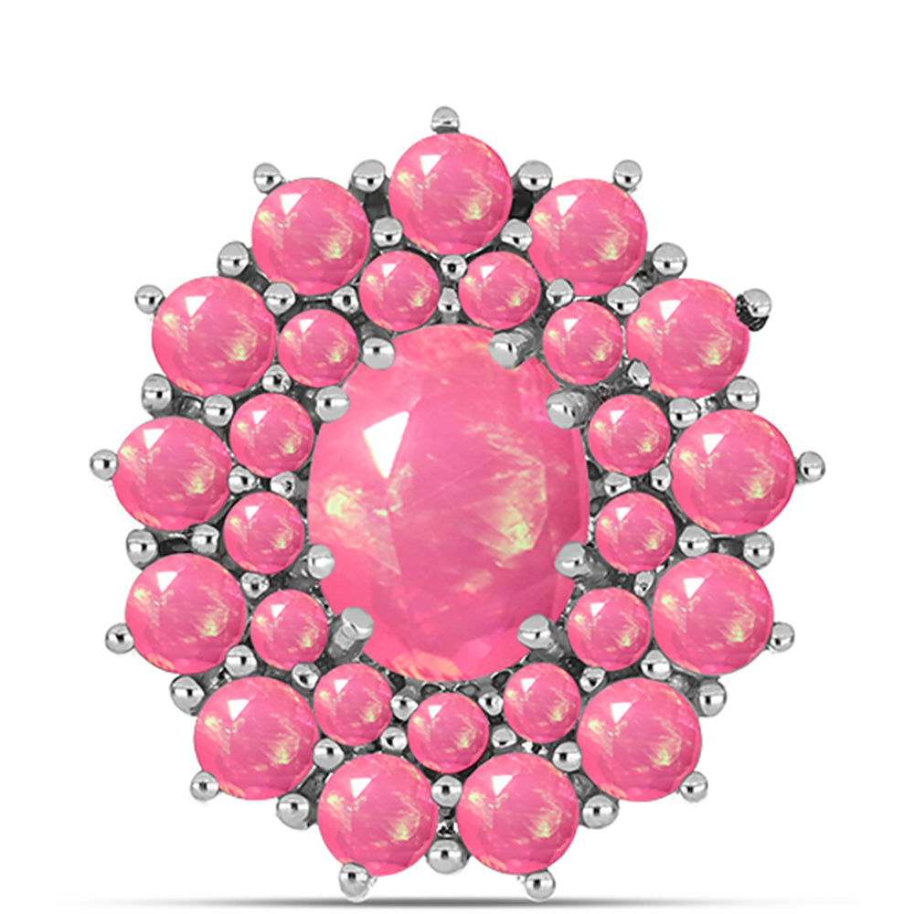 Silberbrosche mit rosa Opal aus Lega Dembi 1 