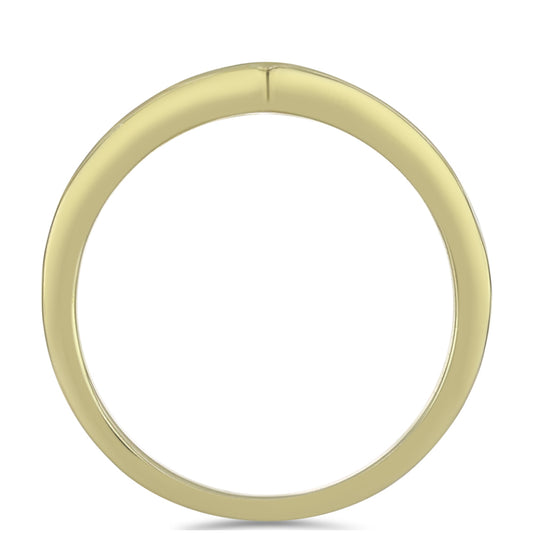 Goldplattierter Silberring mit Eis-Moissanit