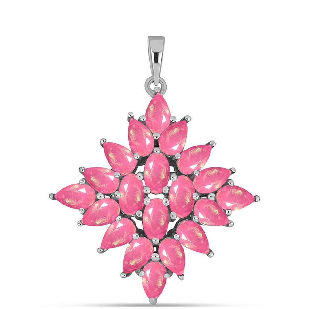Silberanhänger mit rosa Opal aus Lega Dembi 1 