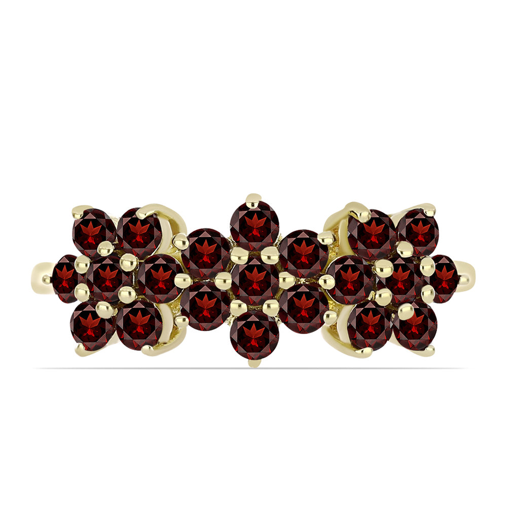 Goldplattierter Silberring mit Barton Granat