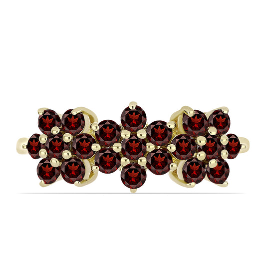 Goldplattierter Silberring mit Barton Granat