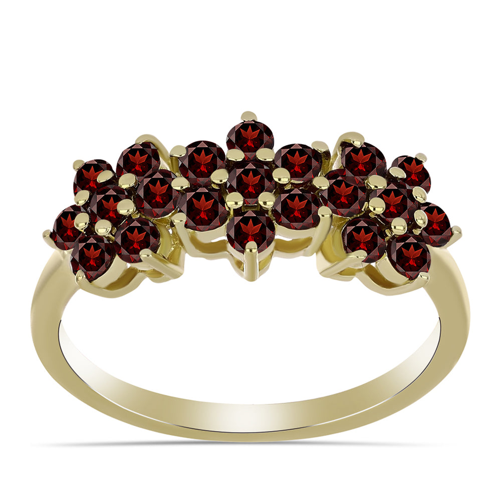 Goldplattierter Silberring mit Barton Granat