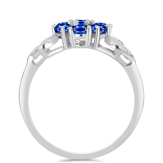 Silberring mit australischem blauem Saphir