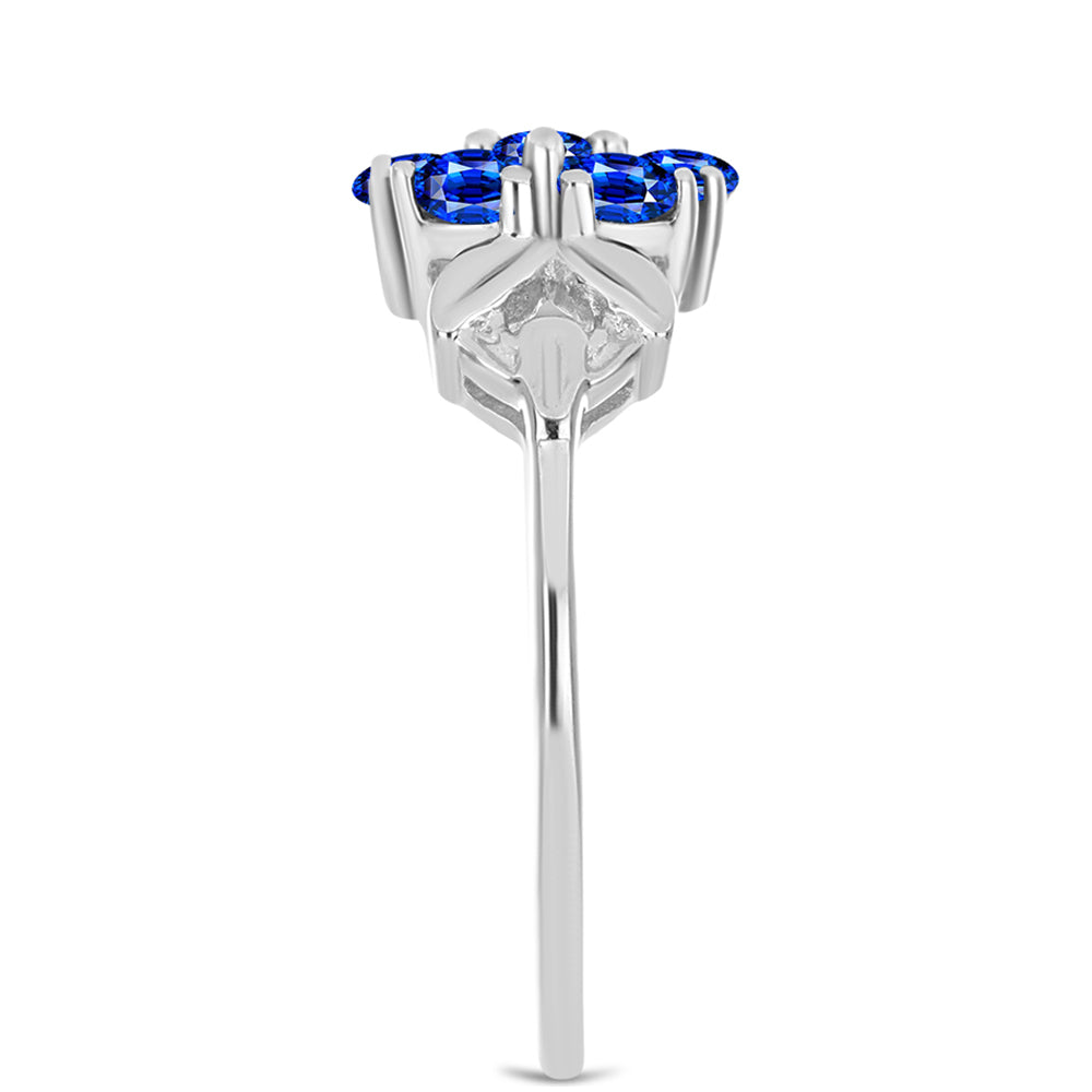 Silberring mit australischem blauem Saphir 4 