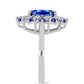 Silberring mit australischem blauem Saphir und weißem Topas