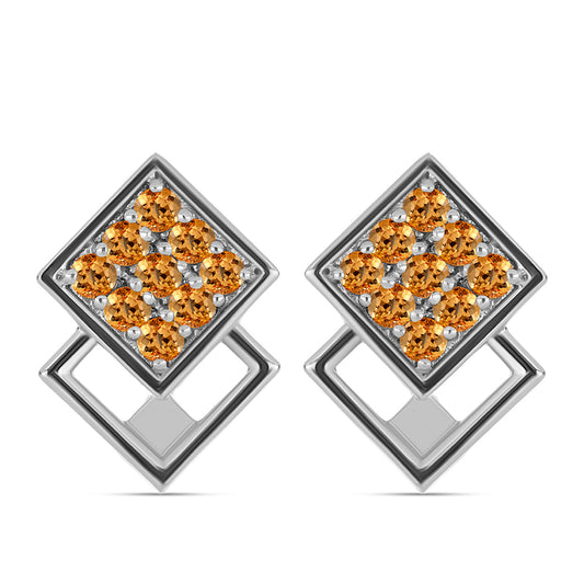 Silberohrringe mit Kaiserlichem Gelben Topas