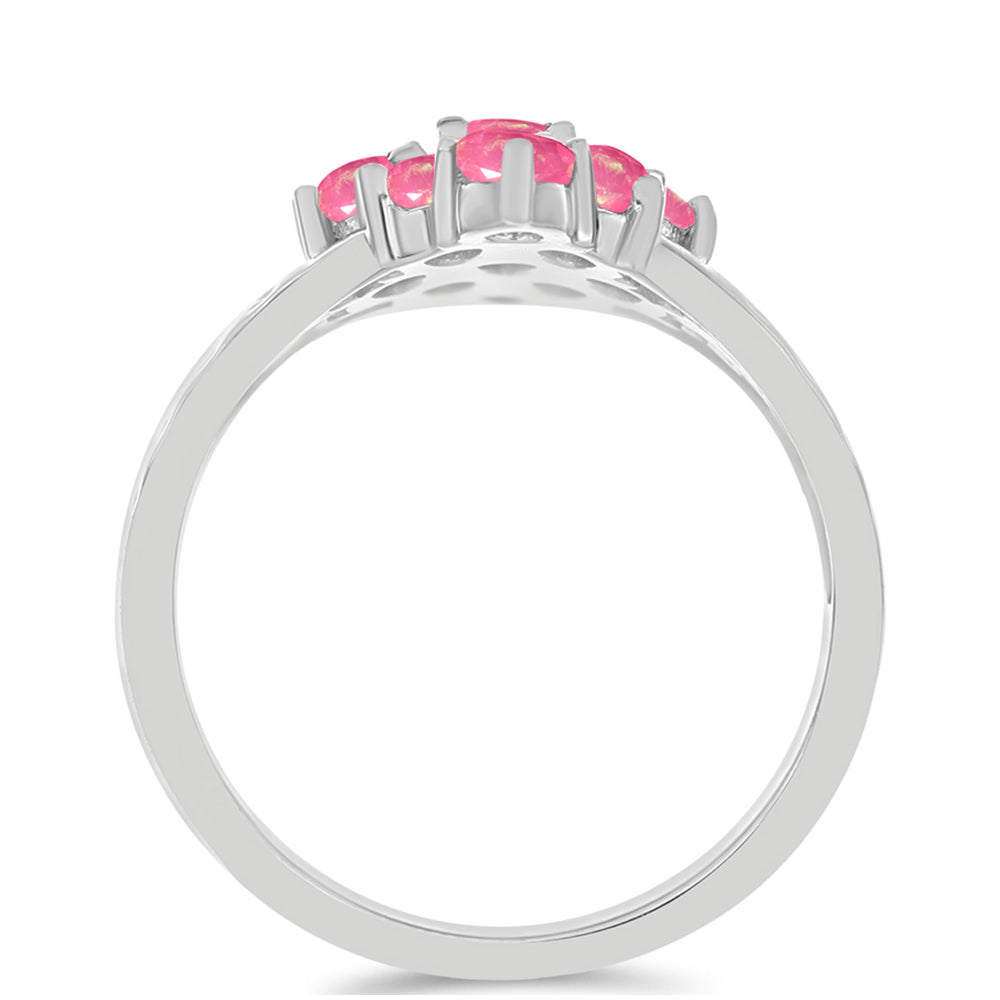 Silberring mit rosa Opal aus Lega Dembi 2 