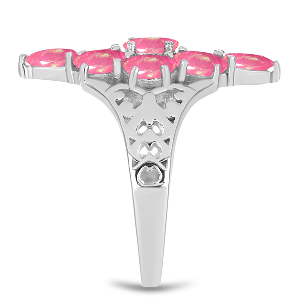 Silberring mit rosa Opal aus Lega Dembi 4 