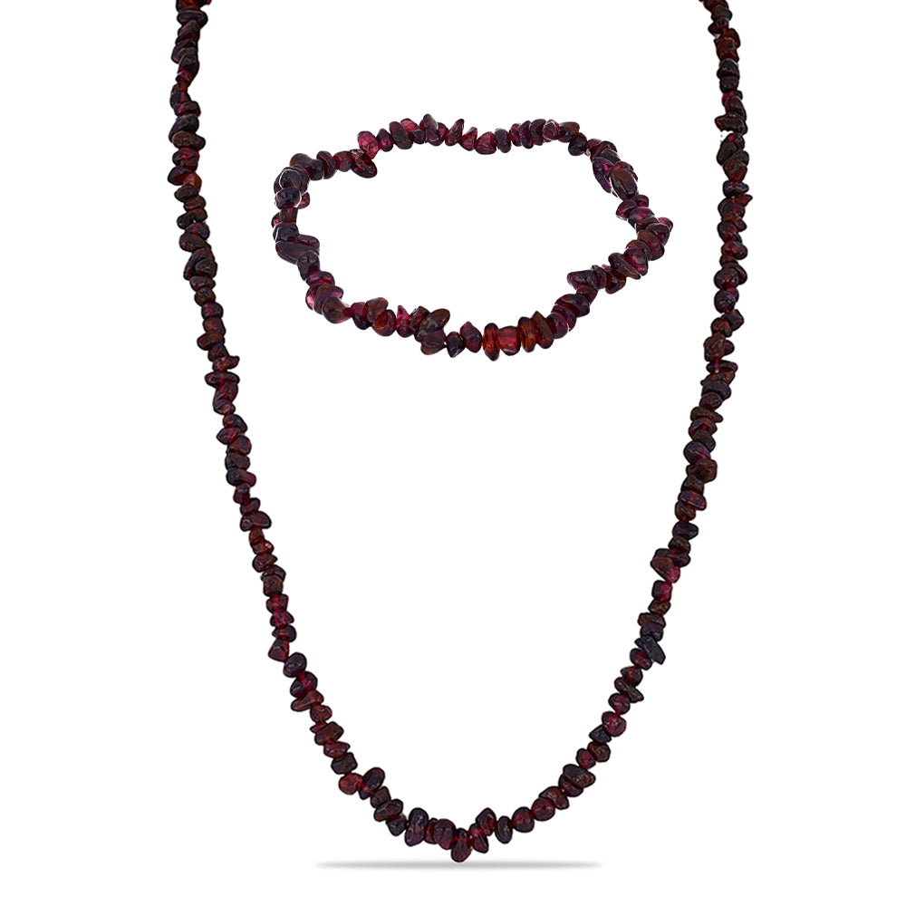 Schmuckgarnitur aus Nugget mit Barton Granat 1 