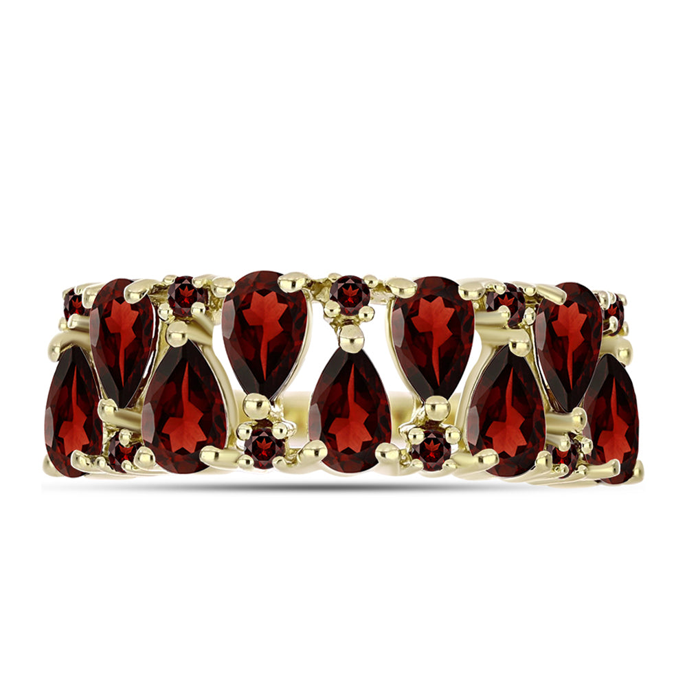 Goldplattierter Silberring mit Barton Granat