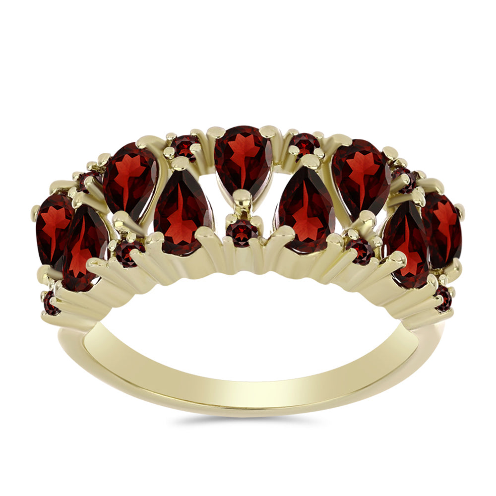 Goldplattierter Silberring mit Barton Granat