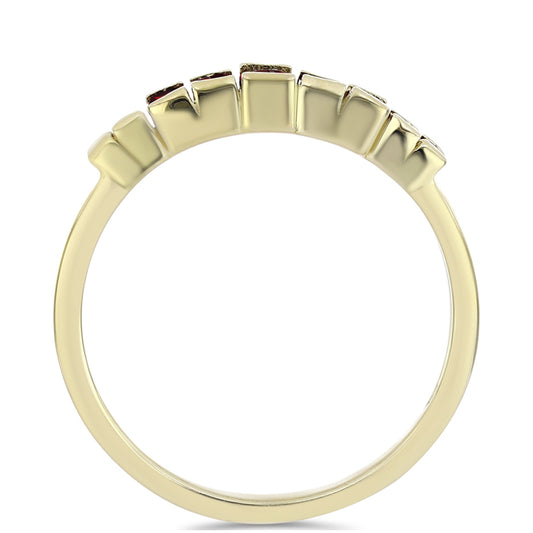 Goldplattierter Silberring mit Barton Granat