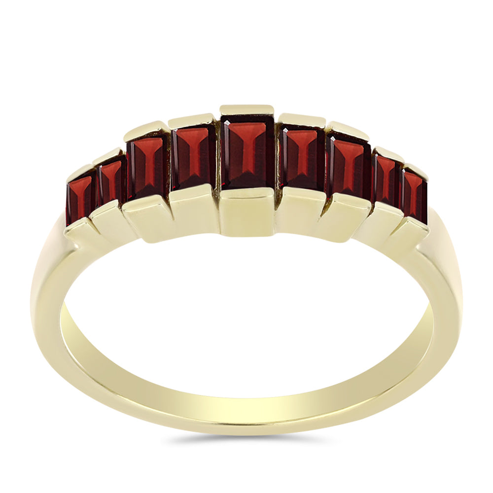 Goldplattierter Silberring mit Barton Granat