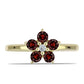 Goldplattierter Silberring mit Barton Granat und weißem Topas