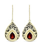 Goldplattierte Silberohrringe mit Barton Granat