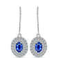 Silberohrringe mit australischem blauem Saphir und weißem Topas