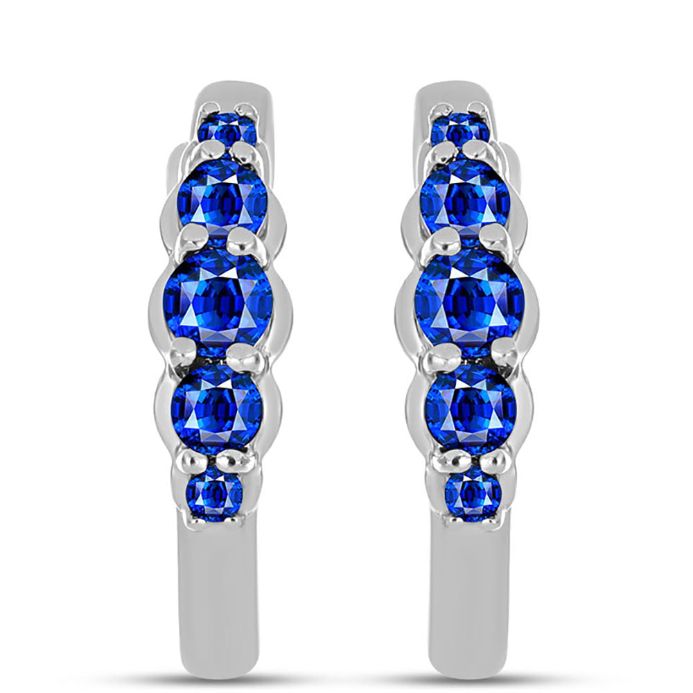 Silberohrringe mit australischem blauem Saphir 1 