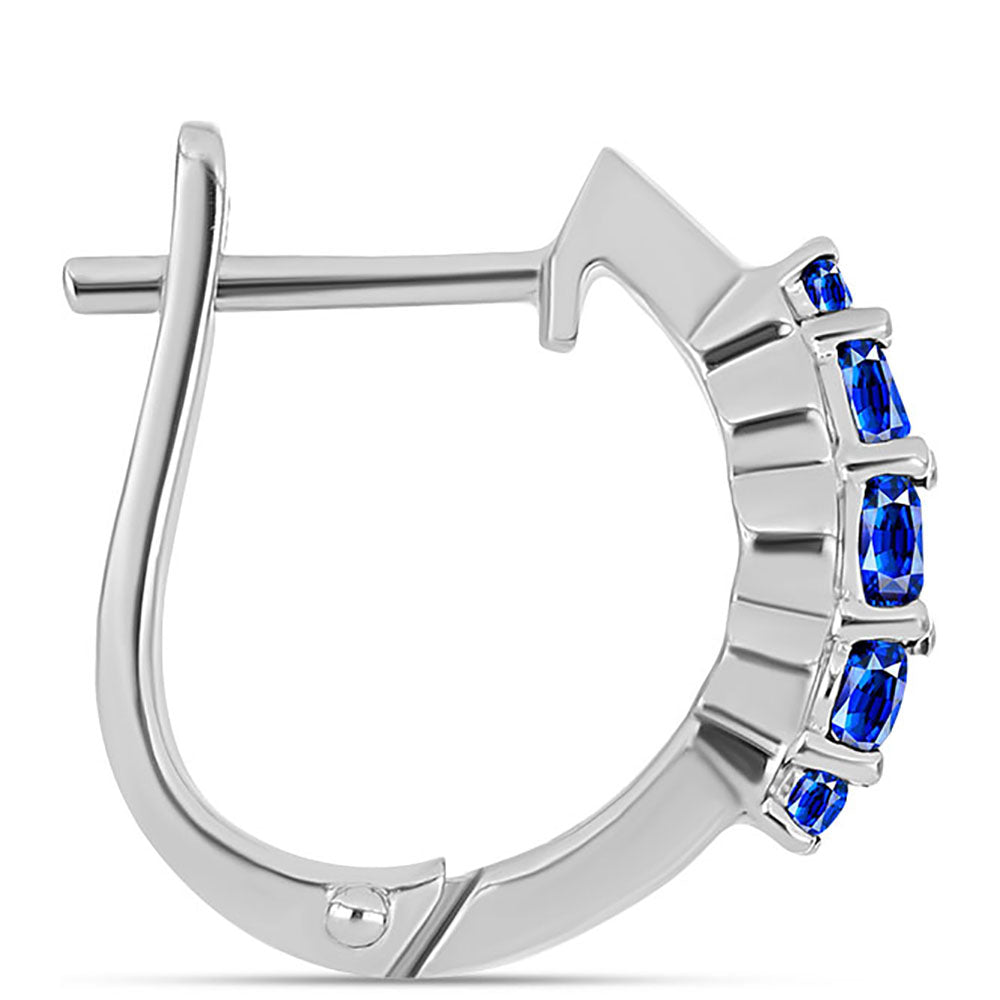 Silberohrringe mit australischem blauem Saphir