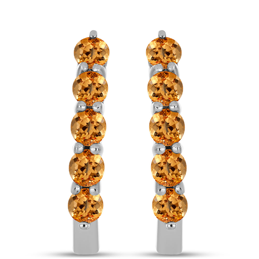 Silberohrringe mit Kaiserlichem Gelben Topas 1 