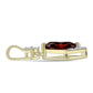 Goldplattierter Silberanhänger mit Barton Granat und weißem Topas
