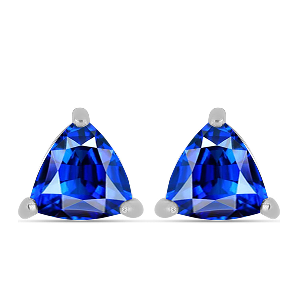 Silberohrringe mit australischem blauem Saphir