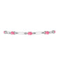 Silberarmband mit rosa Opal aus Lega Dembi und weißem Topas