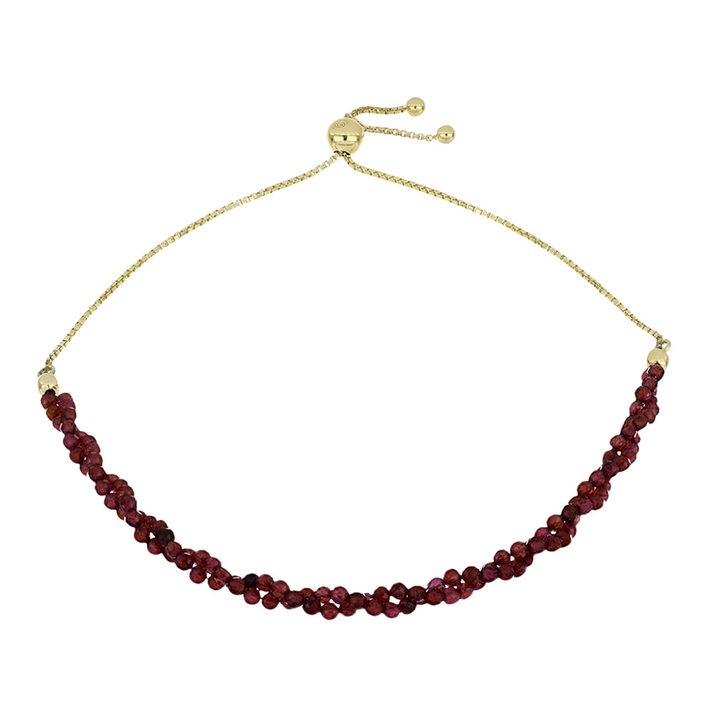 Goldplattiertes Silberarmband mit Barton Granat