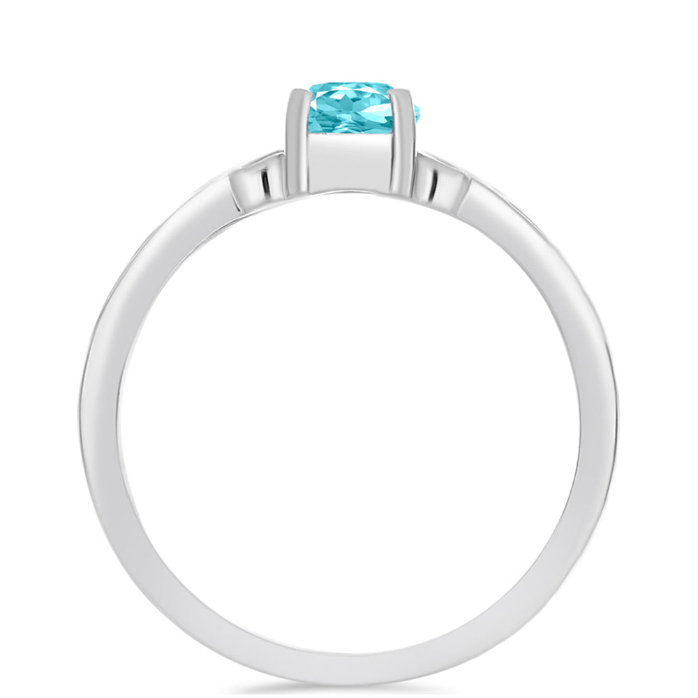 Silberring mit Paraiba Quarz