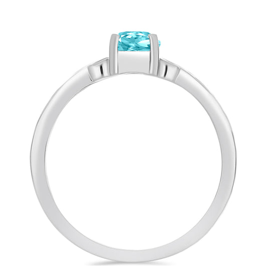 Silberring mit Paraiba Quarz