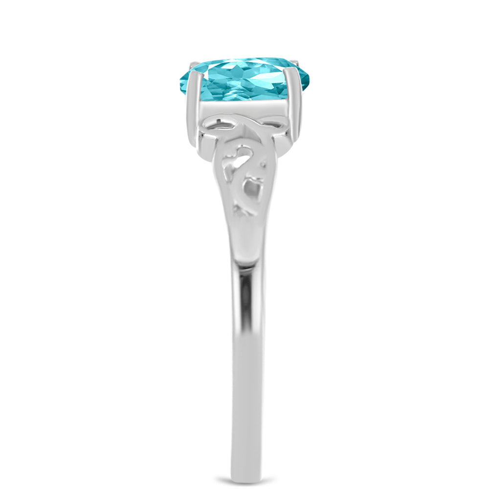 Silberring mit Paraiba Quarz