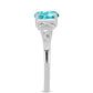 Silberring mit Paraiba Quarz