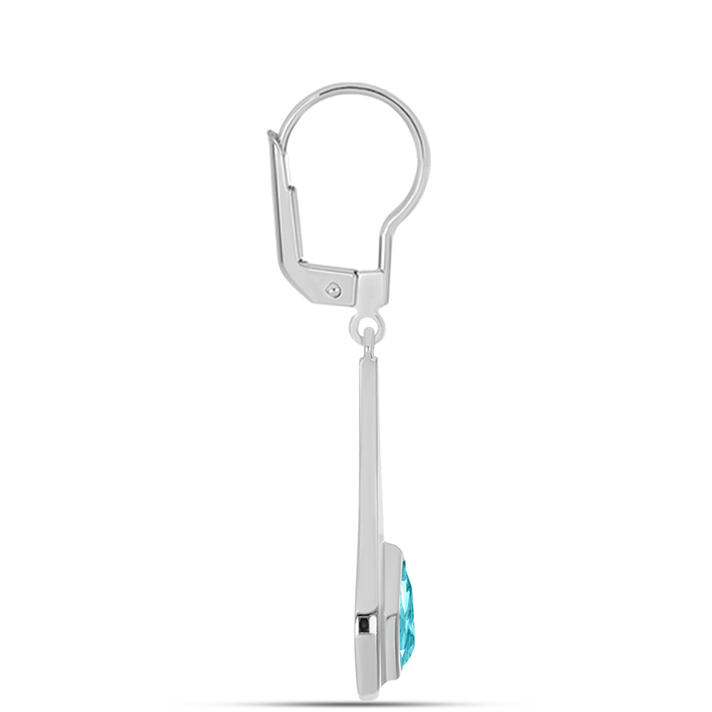 Silberohrringe mit Paraiba Quarz 2 