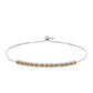 Silberarmband mit Champagnerfarbenem Moissanit
