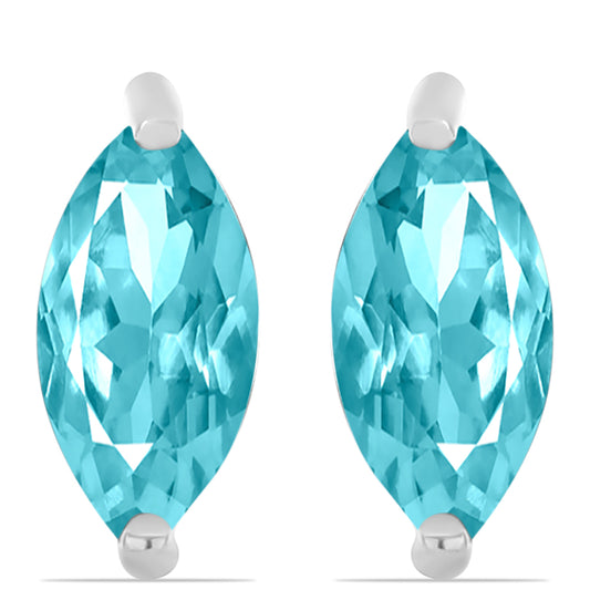 Silberohrringe mit Paraiba Quarz