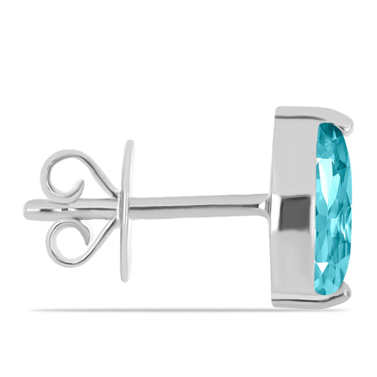 Silberohrringe mit Paraiba Quarz